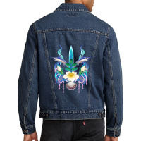 Mermaid Rose Pearls Sword Fish Octopus Seashell Trident Men Denim Jacket | Artistshot