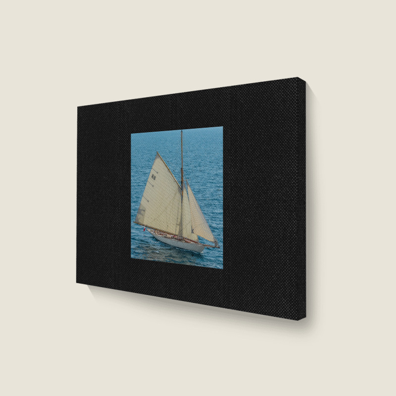 White Sailing Ship Landscape Canvas Print | Artistshot