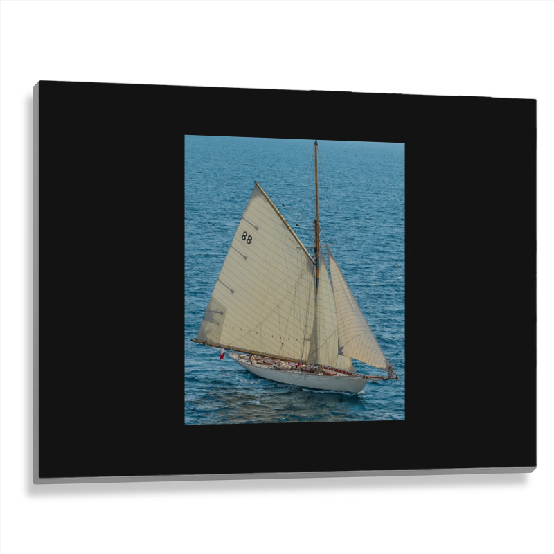 White Sailing Ship Metal Print Horizontal | Artistshot