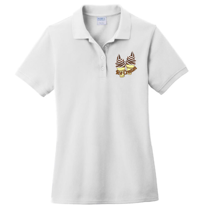 Ice Cream Chocolatte Cone Ladies Polo Shirt by ririnai | Artistshot