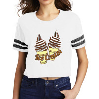 Ice Cream Chocolatte Cone Scorecard Crop Tee | Artistshot