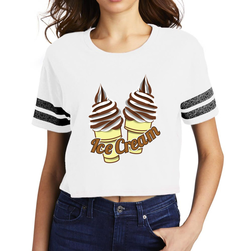 Ice Cream Chocolatte Cone Scorecard Crop Tee by ririnai | Artistshot