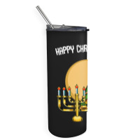 Happy Chrismukkah Christmas Hanukkah Channukah Skinny Tumbler | Artistshot