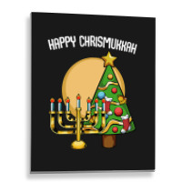 Happy Chrismukkah Christmas Hanukkah Channukah Metal Print Vertical | Artistshot