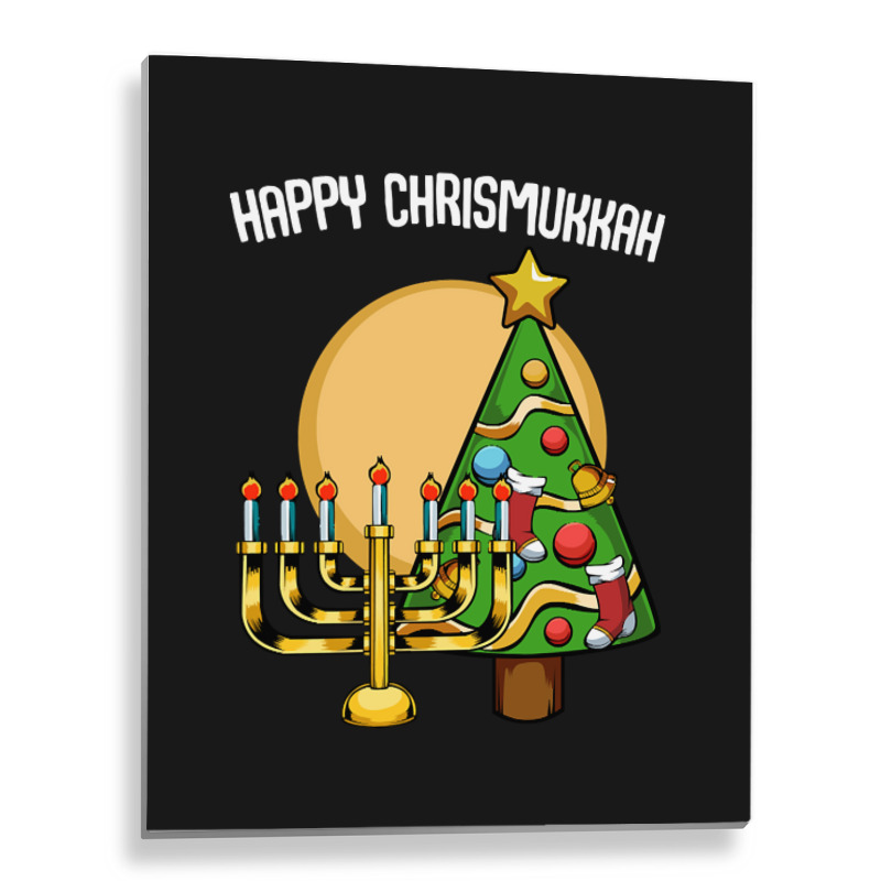 Happy Chrismukkah Christmas Hanukkah Channukah Metal Print Vertical | Artistshot