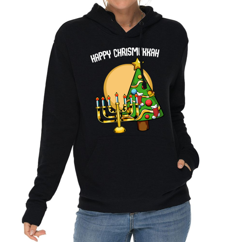 Happy Chrismukkah Christmas Hanukkah Channukah Lightweight Hoodie | Artistshot