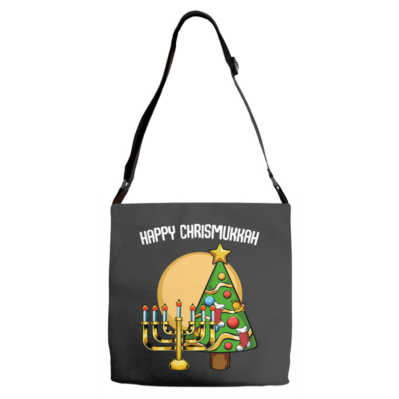 Happy Chrismukkah Christmas Hanukkah Channukah Adjustable Strap Totes | Artistshot