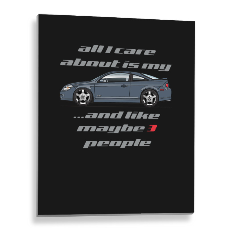 All I Care Blue Granite Metal Print Vertical | Artistshot