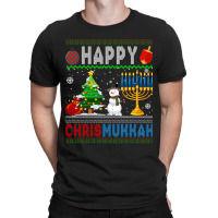 Ugly Happy Chrismukkah Merry Christmas Happy Hanukkah T-shirt | Artistshot