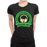 Music Is The Best Means We Have Of Digesting Time Ladies Fitted T-shirt | Artistshot