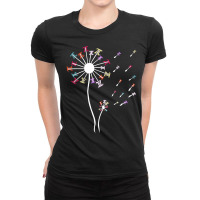 Trending Pi Day Symbol Dandelion Flower Math Teacher Ladies Fitted T-shirt | Artistshot