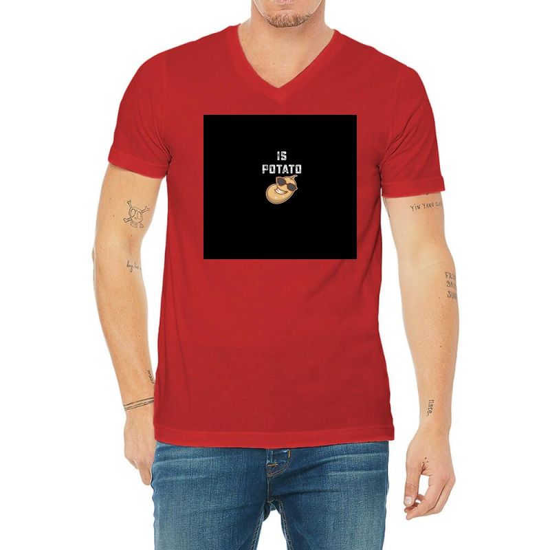 Is Potato As Seen On Late Night Television Poster Music V-Neck Tee by xembetanitt4 | Artistshot