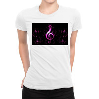 Light Color Music Notes Music Notes Music Lover Poster Ladies Fitted T-shirt | Artistshot