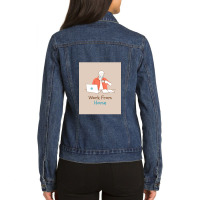 Work From Home 2 1 Ladies Denim Jacket | Artistshot