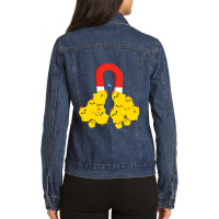 Chicks With Magnet Funny Chick Magnet Ladies Denim Jacket | Artistshot