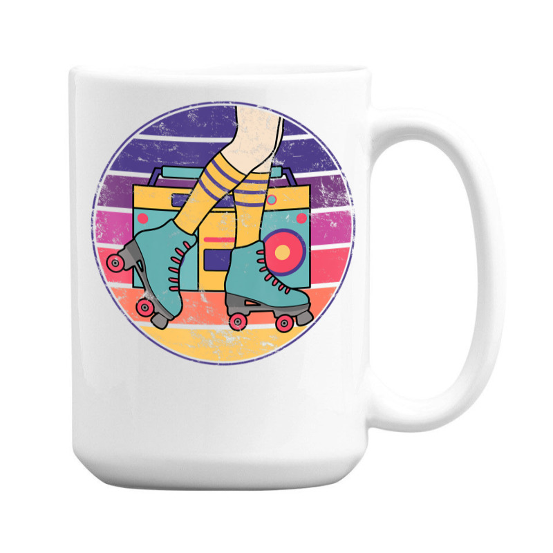 Roller Skate Retro 70s 80s Skater Girl Roller Disco 15 Oz Coffee Mug | Artistshot