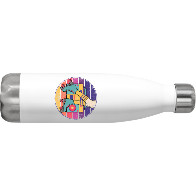 Roller Skate Retro 70s 80s Skater Girl Roller Disco Stainless Steel Water Bottle | Artistshot