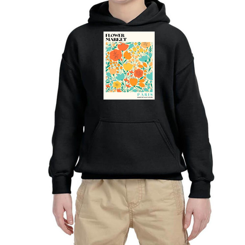 Flower Market Paris Youth Hoodie by dianesandoval | Artistshot