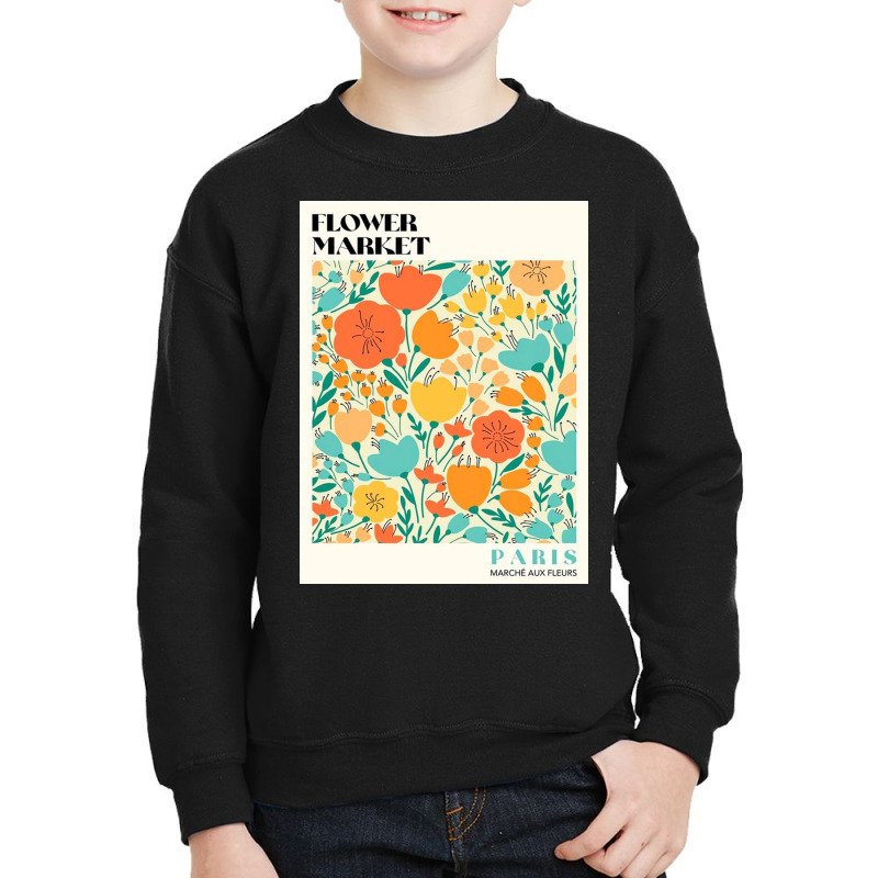 Flower Market Paris Youth Sweatshirt by dianesandoval | Artistshot