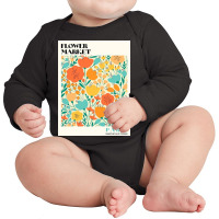 Flower Market Paris Long Sleeve Baby Bodysuit | Artistshot