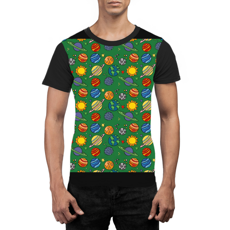 Planet Print  Space  Earth  Astronomy  Science  Green Aline Dress Graphic T-shirt | Artistshot