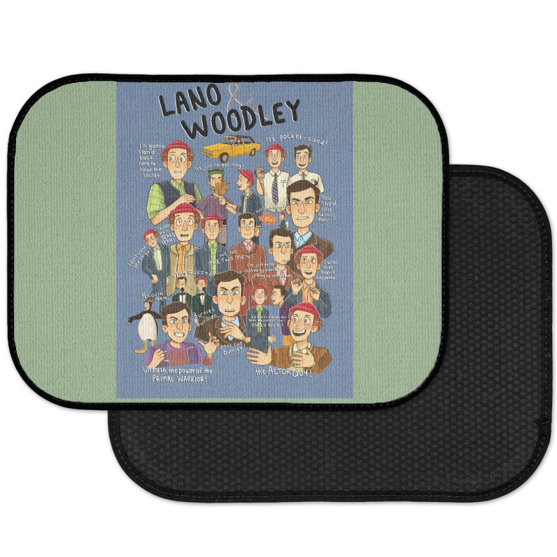 Lano And Woodley Compilation Blue Background Poster 70s Rear Car Mat | Artistshot