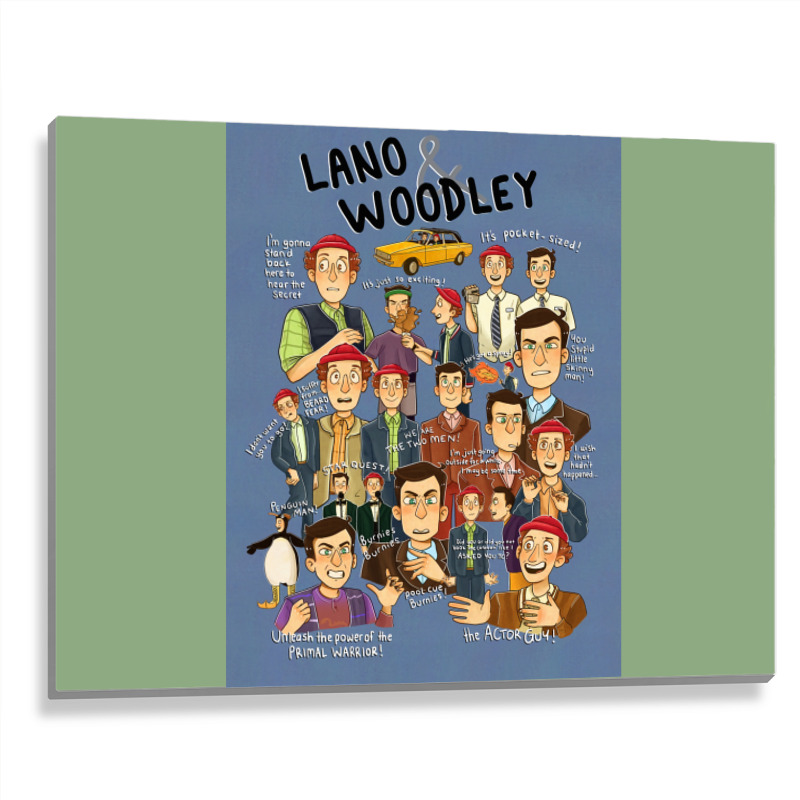 Lano And Woodley Compilation Blue Background Poster 70s Metal Print Horizontal | Artistshot