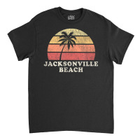 Jacksonville Beach Fl Vintage 70s Retro Throwback Classic T-shirt | Artistshot