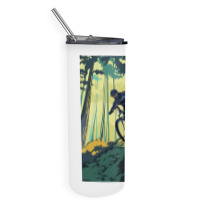 Retro Styled Mountain Bike Poster Art Skinny Tumbler | Artistshot