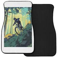 Retro Styled Mountain Bike Poster Art Front Car Mat | Artistshot