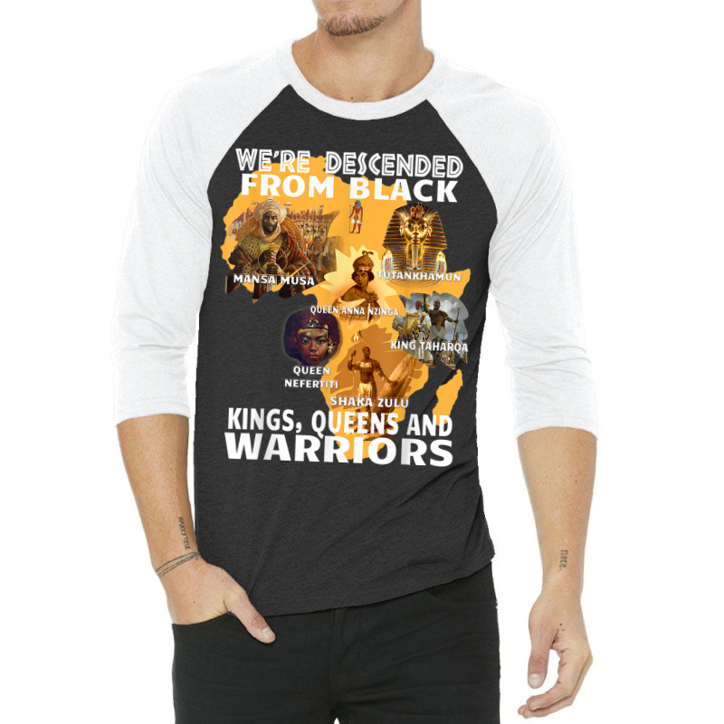 Black Royalty Black King S And Warriors Juneteenth _001 3/4 Sleeve Shirt | Artistshot