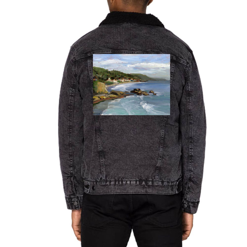 Laguna Beach Unisex Sherpa-lined Denim Jacket | Artistshot