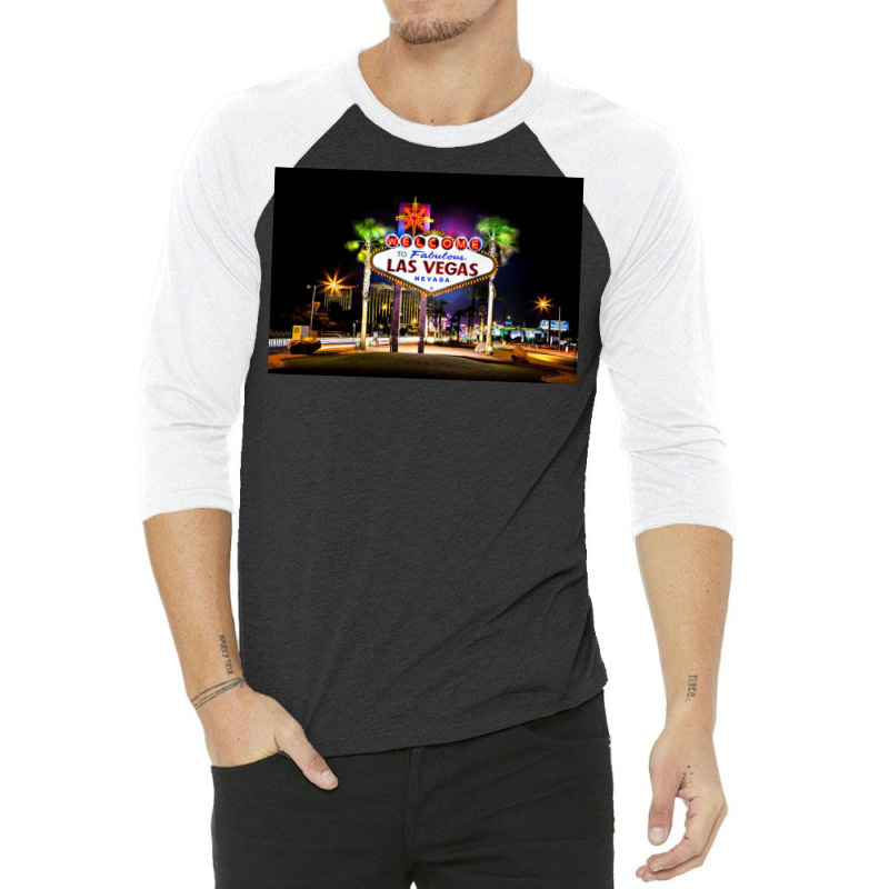 Las Vegas Sign 3/4 Sleeve Shirt | Artistshot