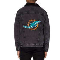 Limited Edition Dolphins-miami Merch Unisex Sherpa-lined Denim Jacket | Artistshot