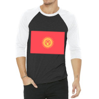 Awesome Kyrgyzstan Flag 3/4 Sleeve Shirt | Artistshot