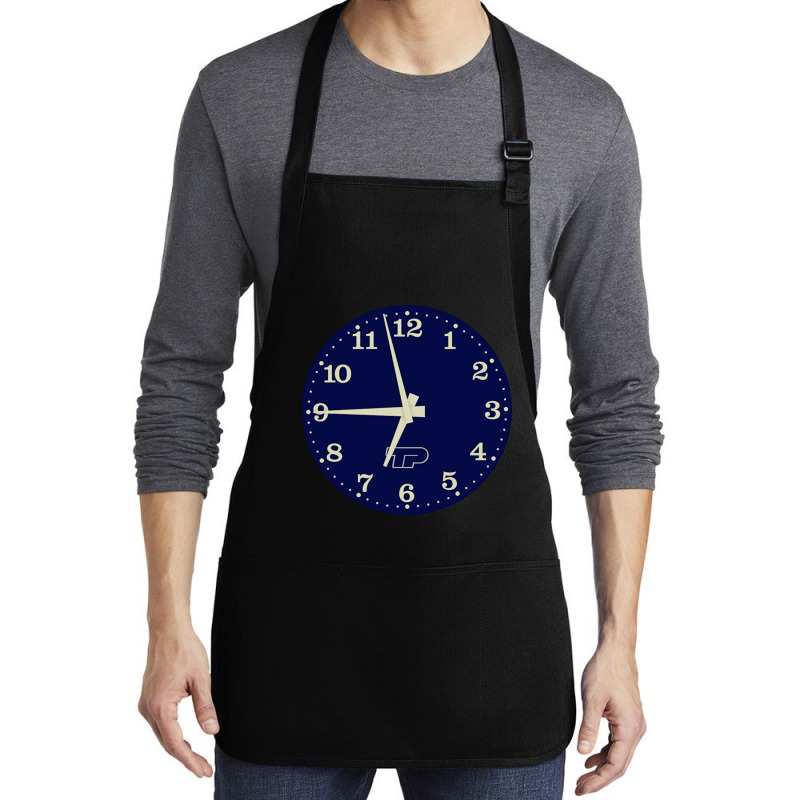 Polish Tv Retro Clock Ident Medium-length Apron | Artistshot