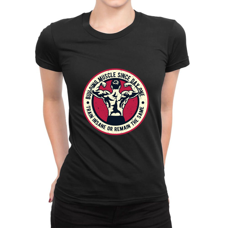 Building Muscle Ladies Fitted T-shirt | Artistshot