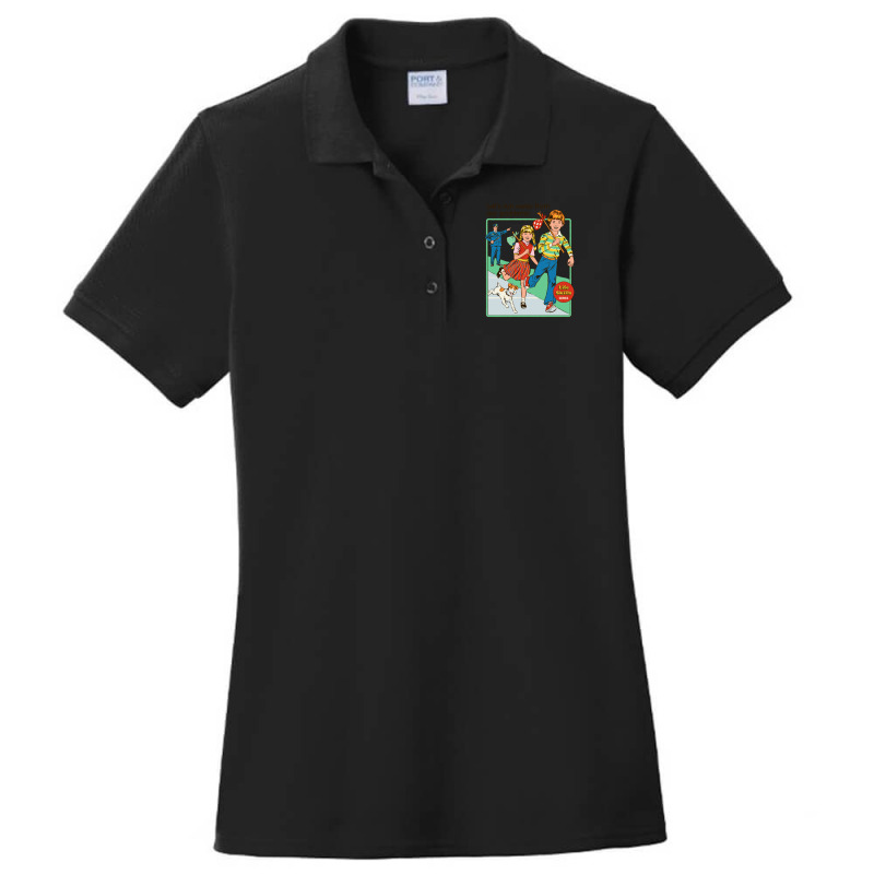 Let's Run Away Ladies Polo Shirt by KristyReneSeaton | Artistshot