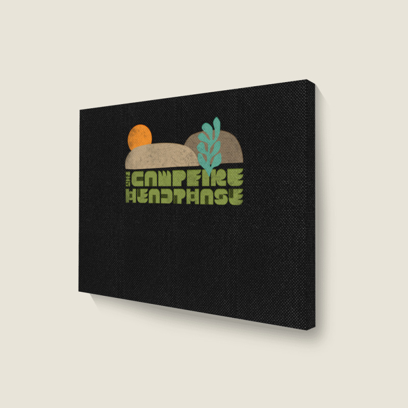 The Campfire Headphase Original Retro Fan Art Design Landscape Canvas Print | Artistshot