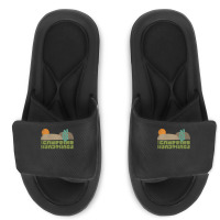 The Campfire Headphase Original Retro Fan Art Design Slide Sandal | Artistshot