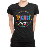 Hot Trend School Support Team Specialist Teacher Squad Reading Teacher Ladies Fitted T-shirt | Artistshot