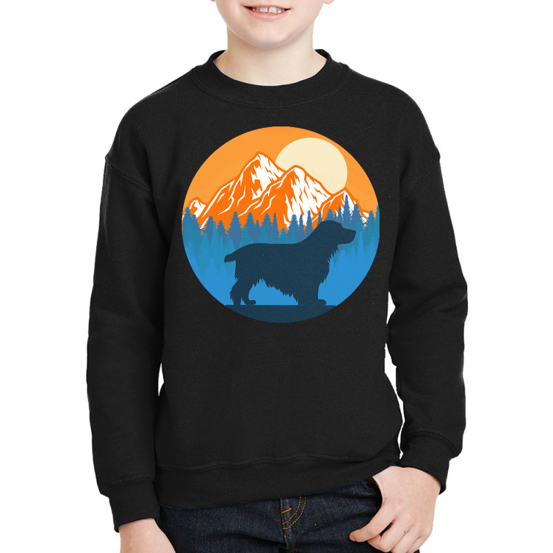 Cocker Spaniel T  Shirt Cocker Spaniel Dog Silhouette Sunset Mountain Youth Sweatshirt by jaylinjakubowski852 | Artistshot