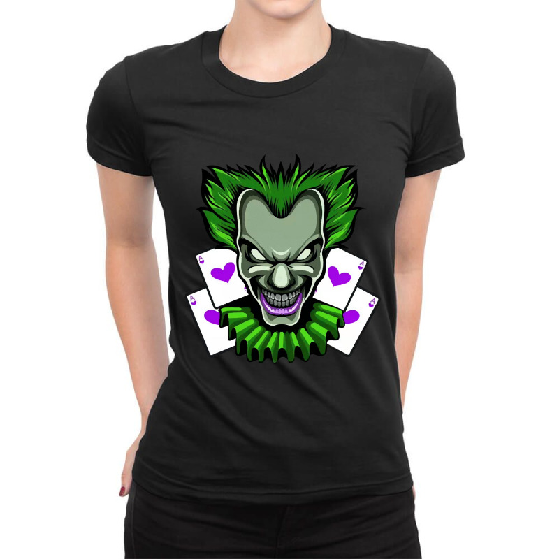 Evil Clown Ladies Fitted T-Shirt by laurynvanhoose | Artistshot