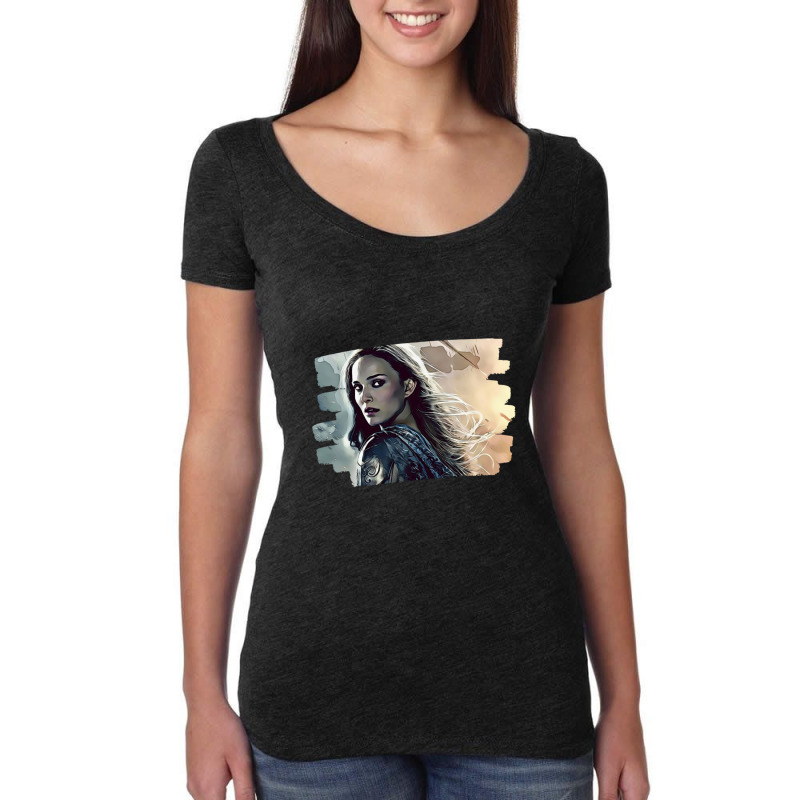 Natalie Portman Women's Triblend Scoop T-shirt by SusanneRestemayer | Artistshot