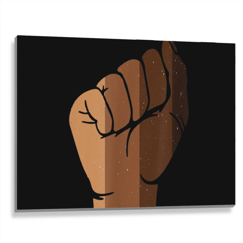 Drippin Melanin Fist Black Pride Black History Month Gift _002 Metal Print Horizontal | Artistshot