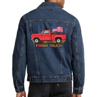 Farm Truck Stepside Castillo Red Men Denim Jacket | Artistshot