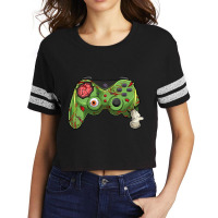 Halloween Gamer Zombie Controller Video Gamer Kids Mens Boys  Classic Scorecard Crop Tee | Artistshot