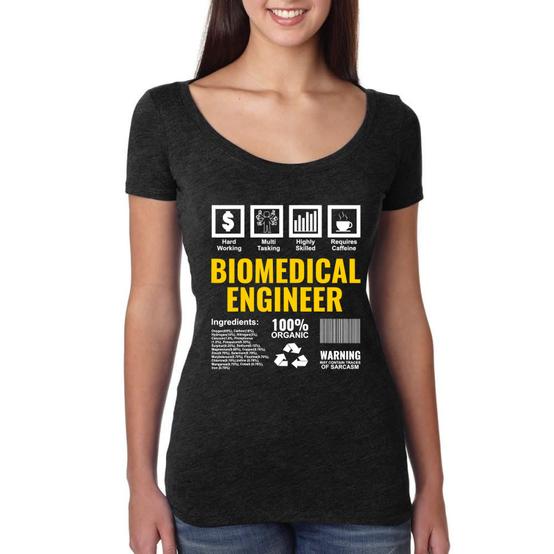 Biomedical Engineer Facts Label Biomedical Engineering Women's Triblend Scoop T-shirt by Rhonda | Artistshot