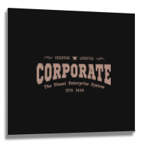 Trending Vintage Global Corporate Career Typography Metal Print Square | Artistshot