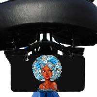 Womens Grey Blue Flowers Afro Hair Black Woman Diabetes Warrior Bicycle License Plate | Artistshot